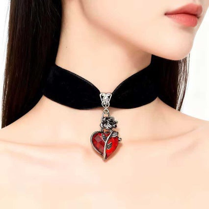 Wholesale Gothic Y2K Heart Pendant Necklace,  Fashion Jewelry Accessory for Party Gift