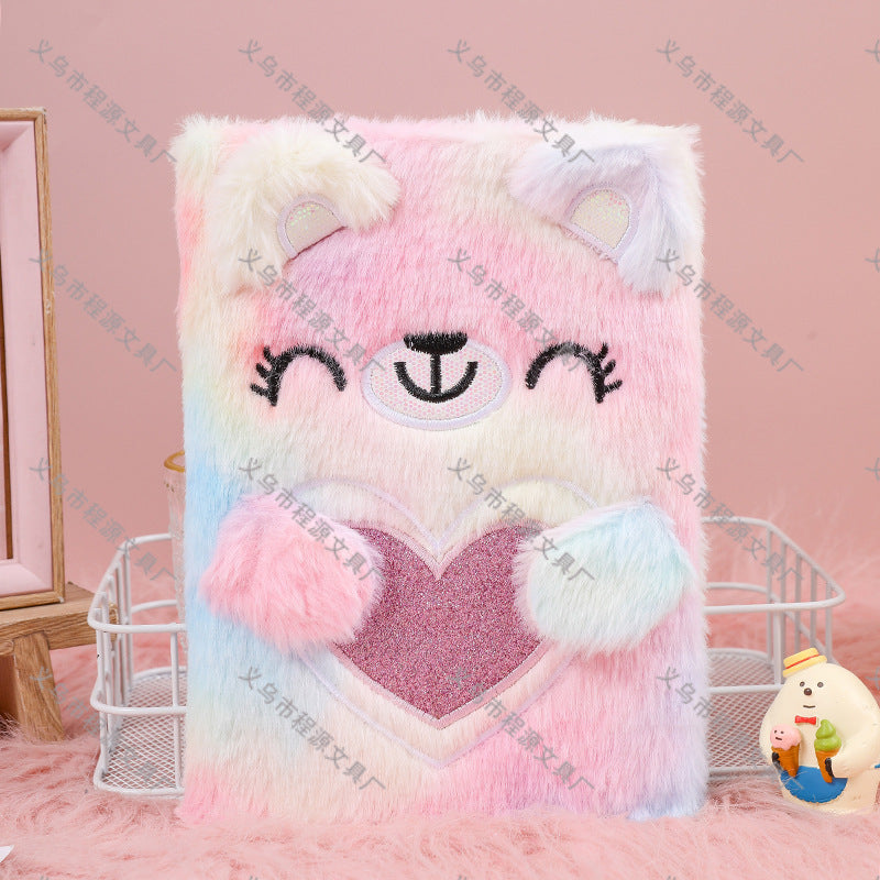 Wholesale cute bear plush notebook