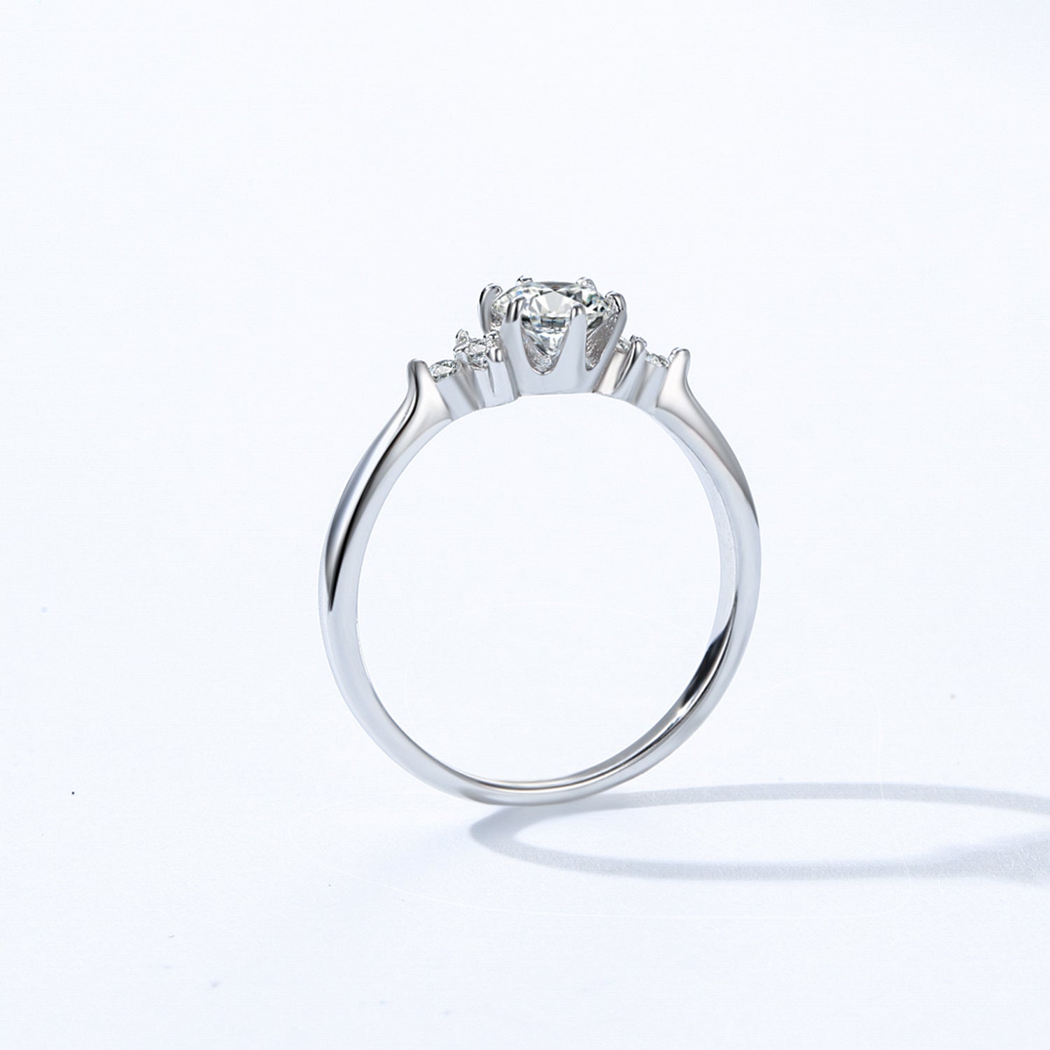 Wholesale 925 Sterling Silver Light Luxury  Diamond Ring