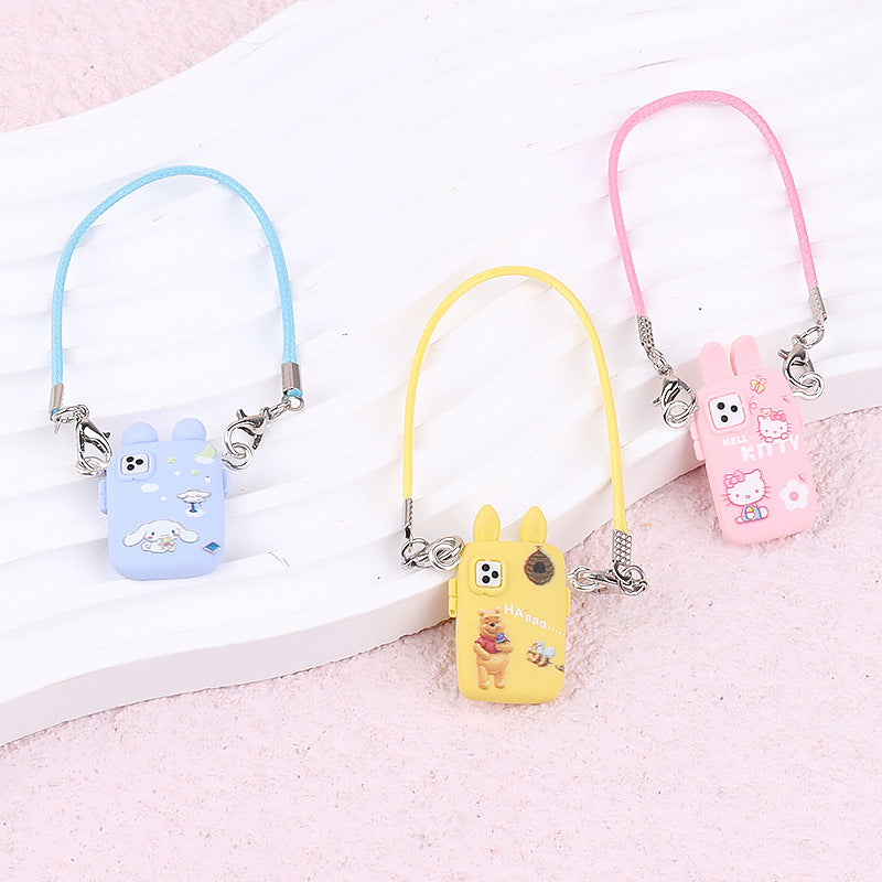Wholesale Cute cartoon mini mobile phone mini pendant doll accessories
