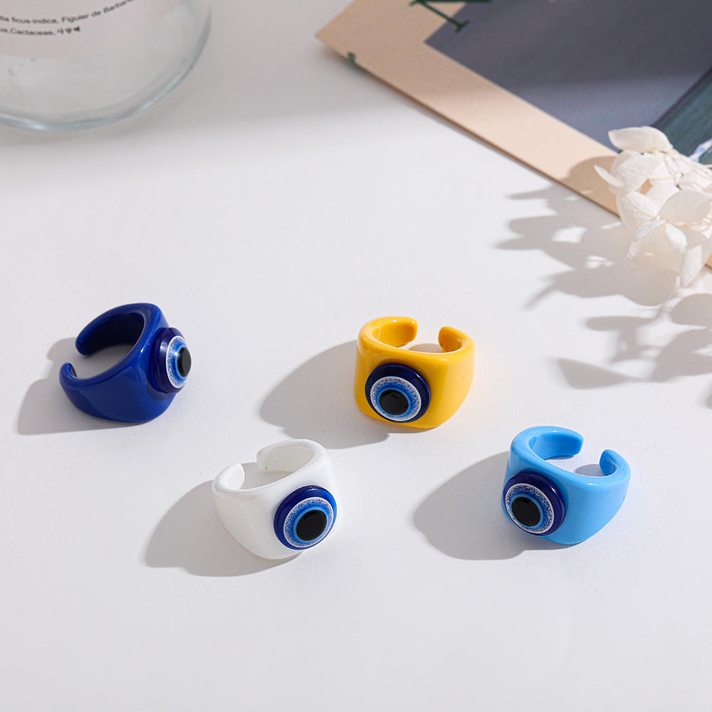 Wholesale  fashion resin ring  creative eye ring