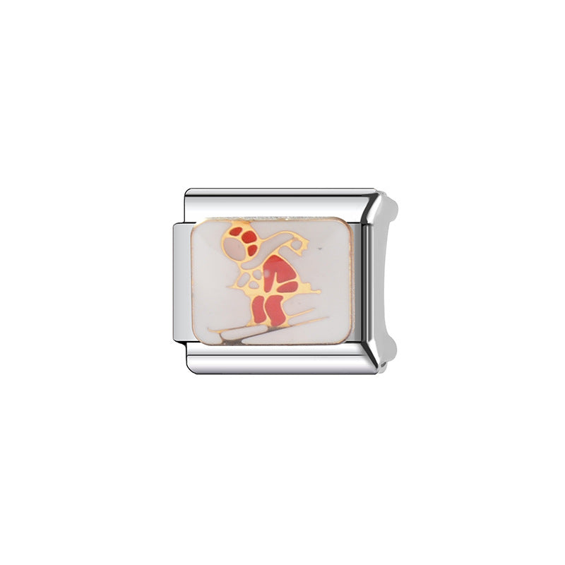 Bracelet de charme italien en gros 9 mm DIY Splicing Love Bracelet composable en acier inoxydable