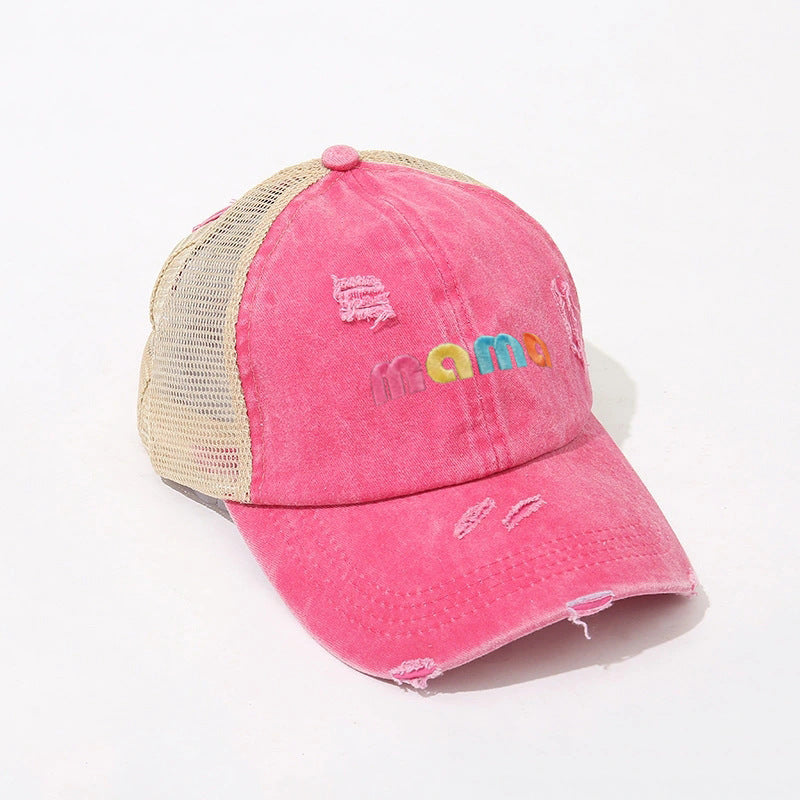 Wholesale MAMA Embroidered Mesh Baseball Cap Hat Mother's Day ACC-HT-TangQiu015