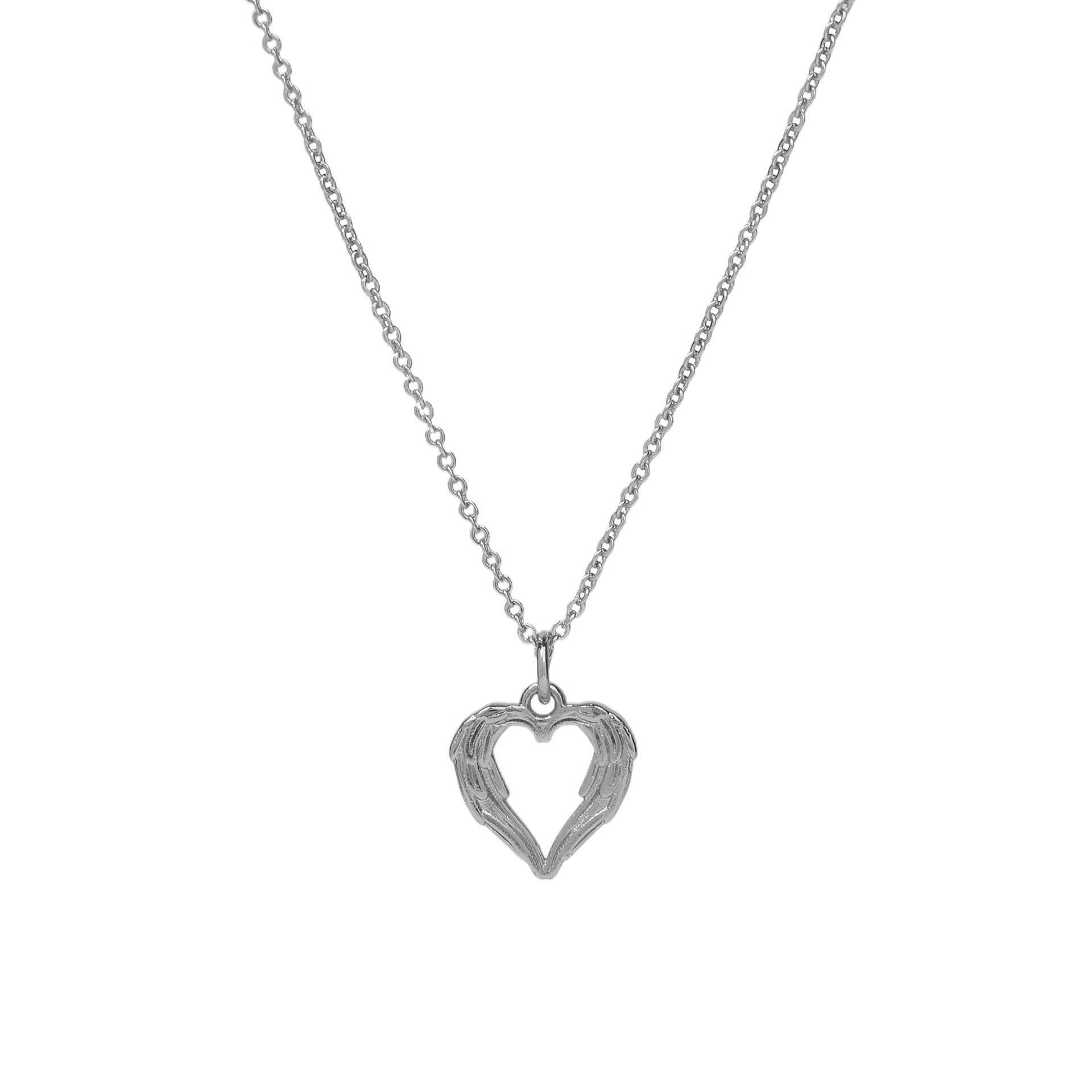 Wholesale  Brass Gloomy Hollow Heart-shaped Love Lady Pendant Clavicle Chain Necklace