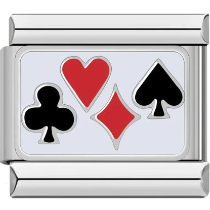 Wholesale 10pcs Italian Charm Bracelet 9mm DIY Splicing Removable Playing Card Series Stainless Steel Composable Bracelet