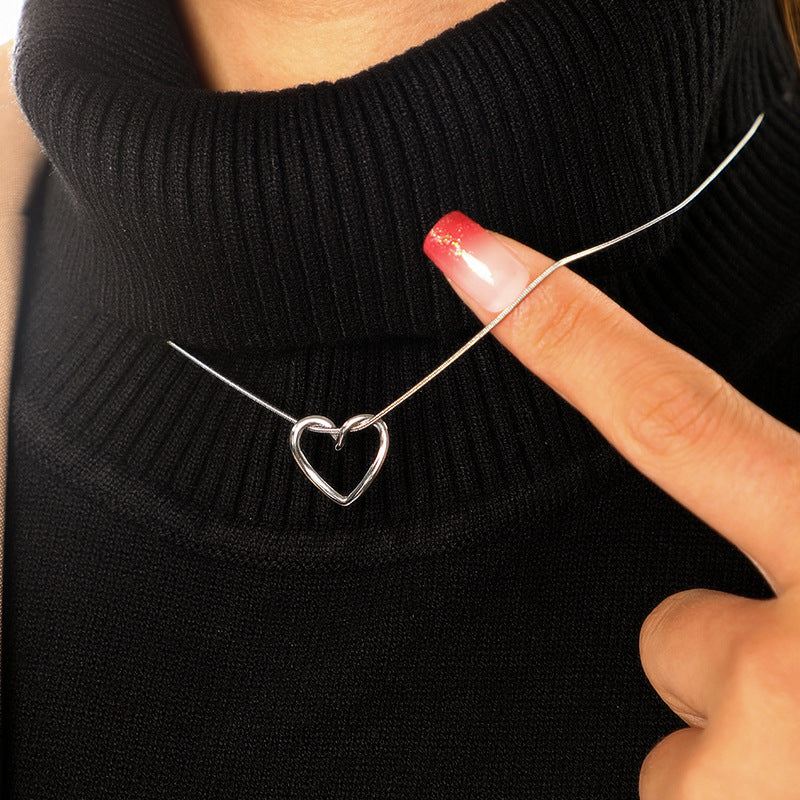 Wholesale Stainless Steel  Hollow Love Necklace