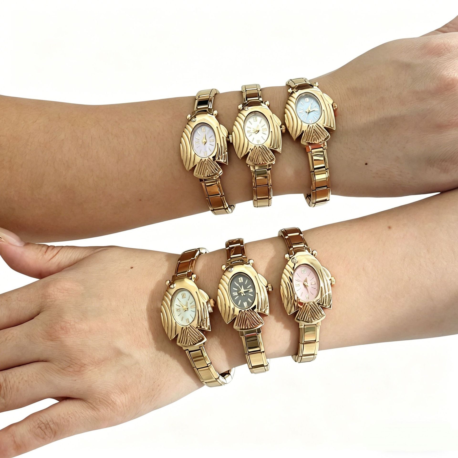 Wholesale Flying Fish Auspicious Simple Oval Quartz Wristwatch Couple Module Watch