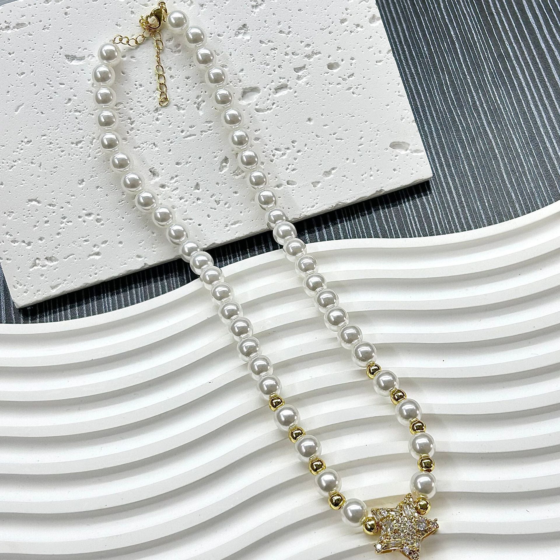 Wholesale  Star Zircon Pearl Necklace