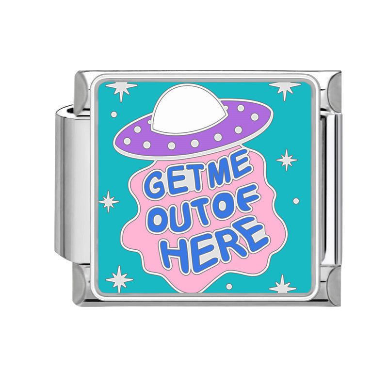 Wholesale 9mm Italian Charm Starter Bracelets DIY Lettere' mo' y Stainless Steel Composable Bracelet