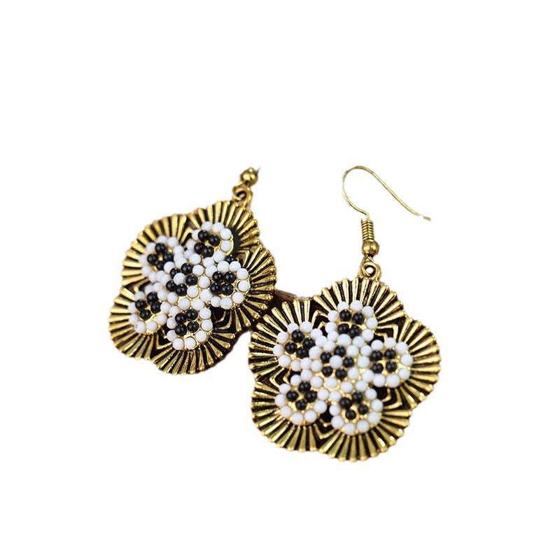 Wholesale Bohemian ethnic style heart-shaped ear hooks