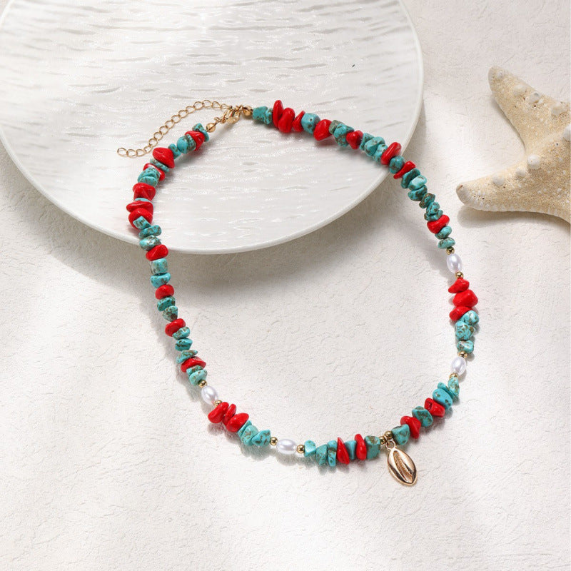 Wholesale  shell fashion pendant clavicle chain summer  necklace