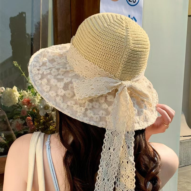 Wholesale Sun hat mesh floral bucket hat