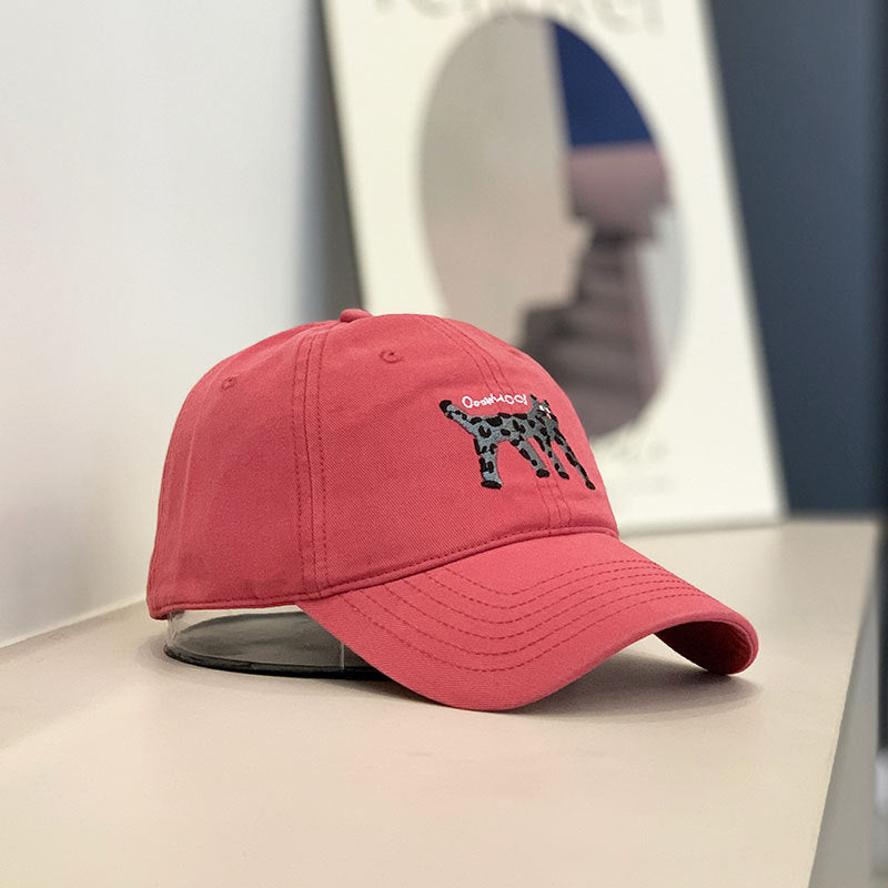 Wholesale cute puppy flat brim hat retro baseball cap