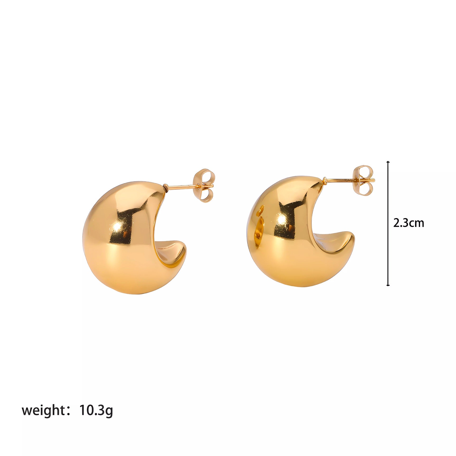 Wholesale 18K gold stainless steel titanium steel openwork earrings