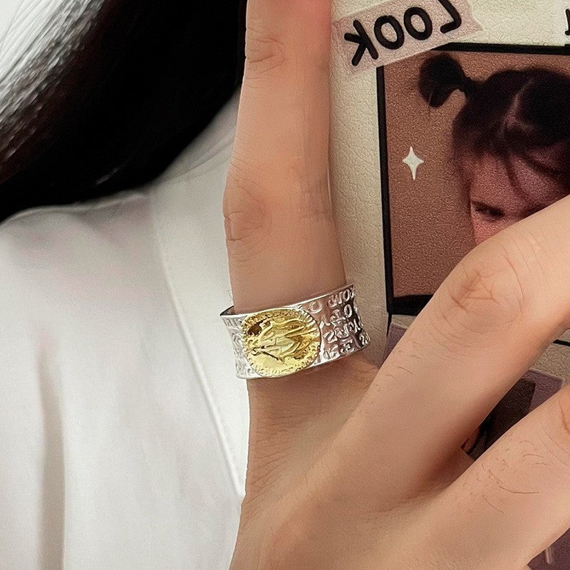 Wholesale 925 Silver Vintage Hollow Love Ring Open Ring Hearts Rings ACC-RS-YaoFeng011