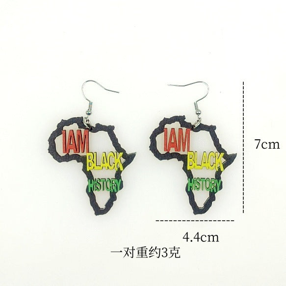Wholesale Wood Color Printed Multicolor Earrings ACC-ES-Yinx003