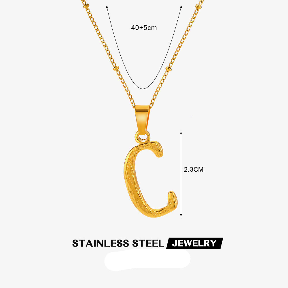 Wholesale Stainless Steel Fashion 26 Letter Necklace
