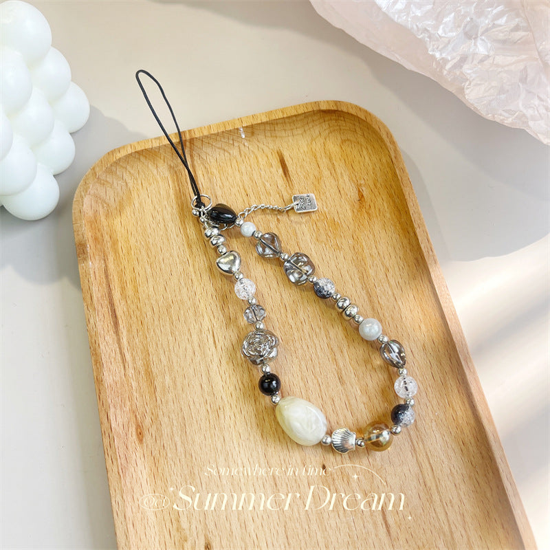 Wholesale lanyard lucky Camellia Lanyard chain keychain