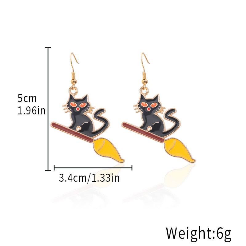 Wholesale Alloy  Earrings - Cute Ghost and Pumpkin Skull for Party Wear
