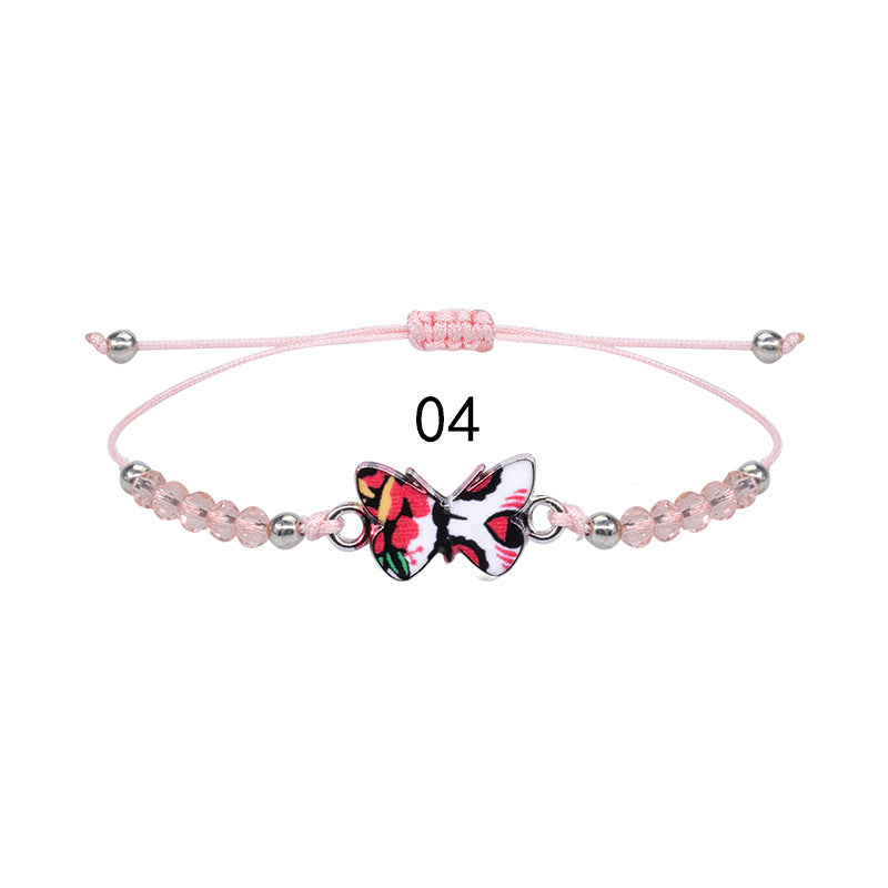 Wholesale Summer Colorful Butterfly Crystal Beaded Bracelet ACC-BT-YiYe004