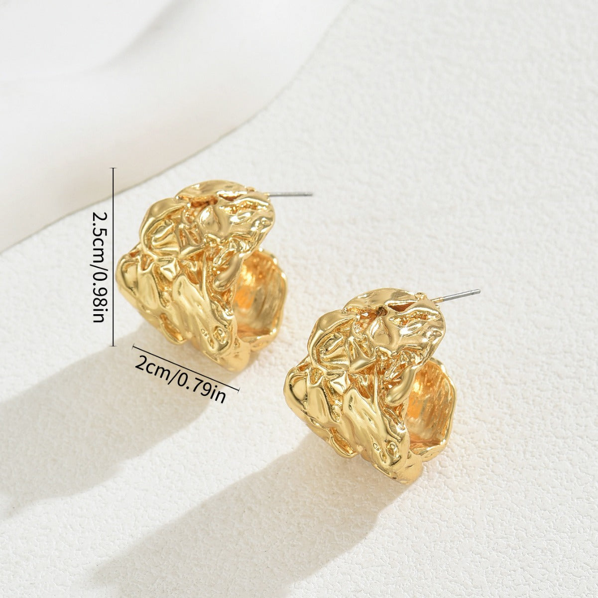 Wholesale  Pleated Niche Design Academy Style Earrings