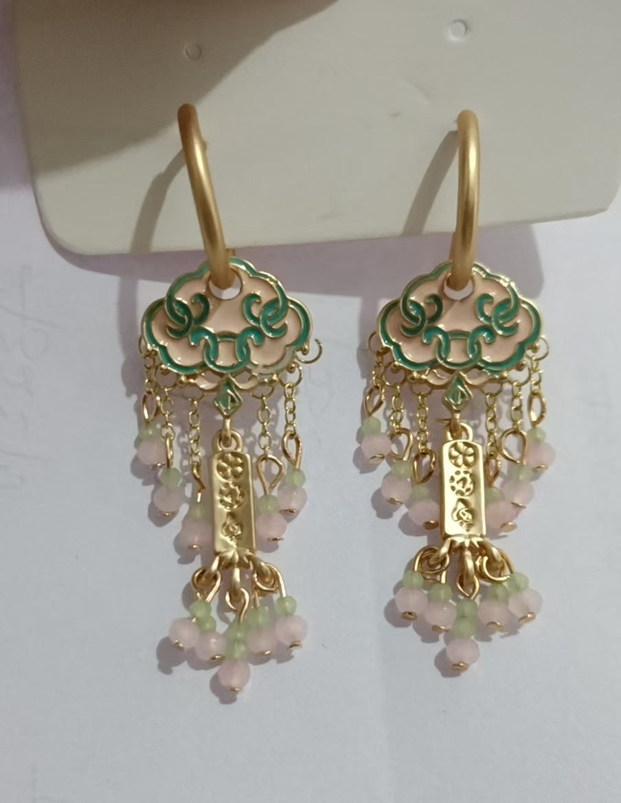 Wholesale  Retro Court Style Light Luxury Exquisite Ear Buckle Earrings