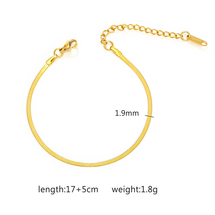 Wholesale Stainless steel plated 18K gold bracelet