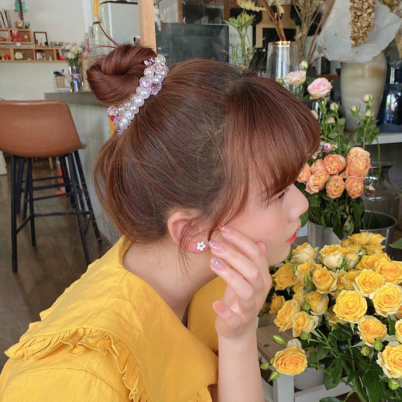 Wholesale cute crystal bear pearl hairband