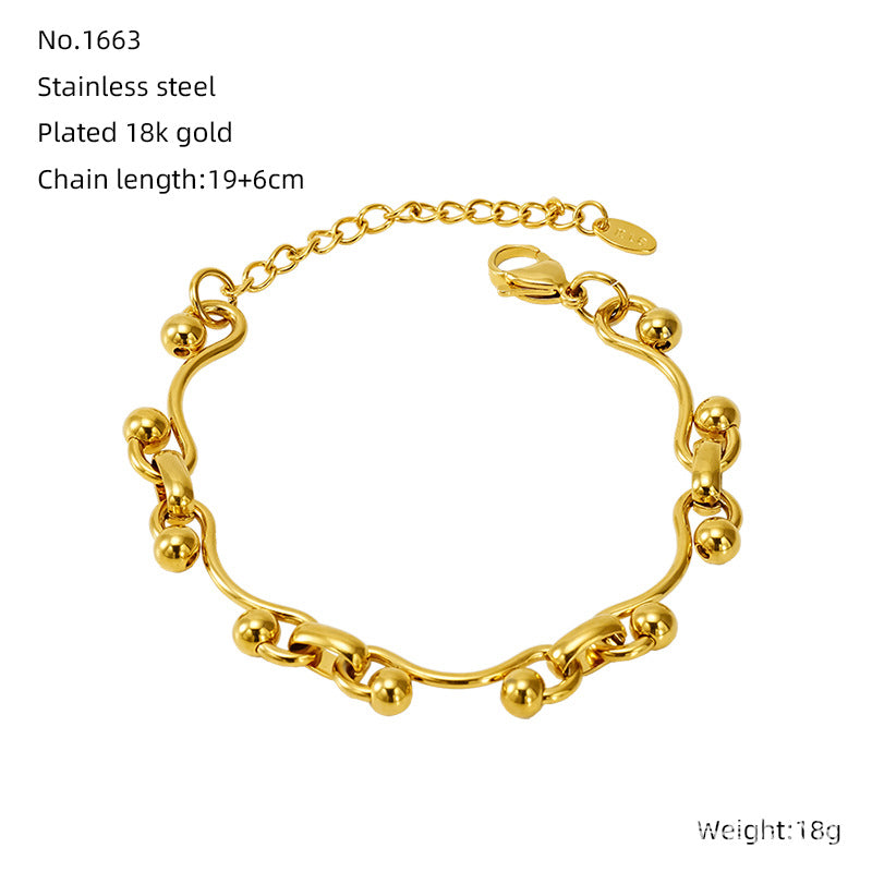 Wholesale Infinity Symbol Stainless Steel Bracelet - Fashion Accessory for Everyday Wear