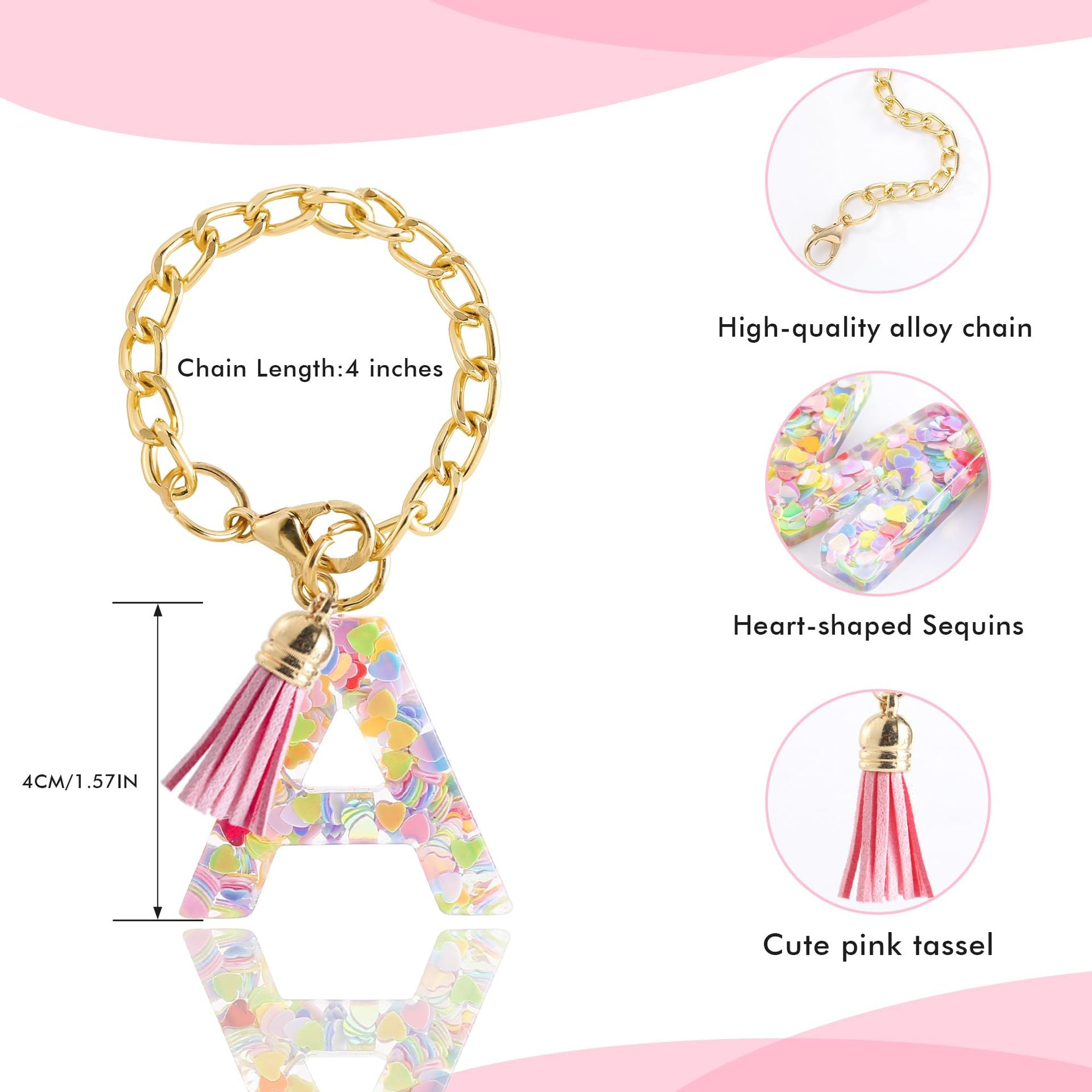 Wholesale Cartoon 26 Letters Resin Hanging Chain Cup Accessories Chain ACC-CA-Jiay001