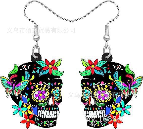 Wholesale  Beautiful Sugar Skull Head Earrings
