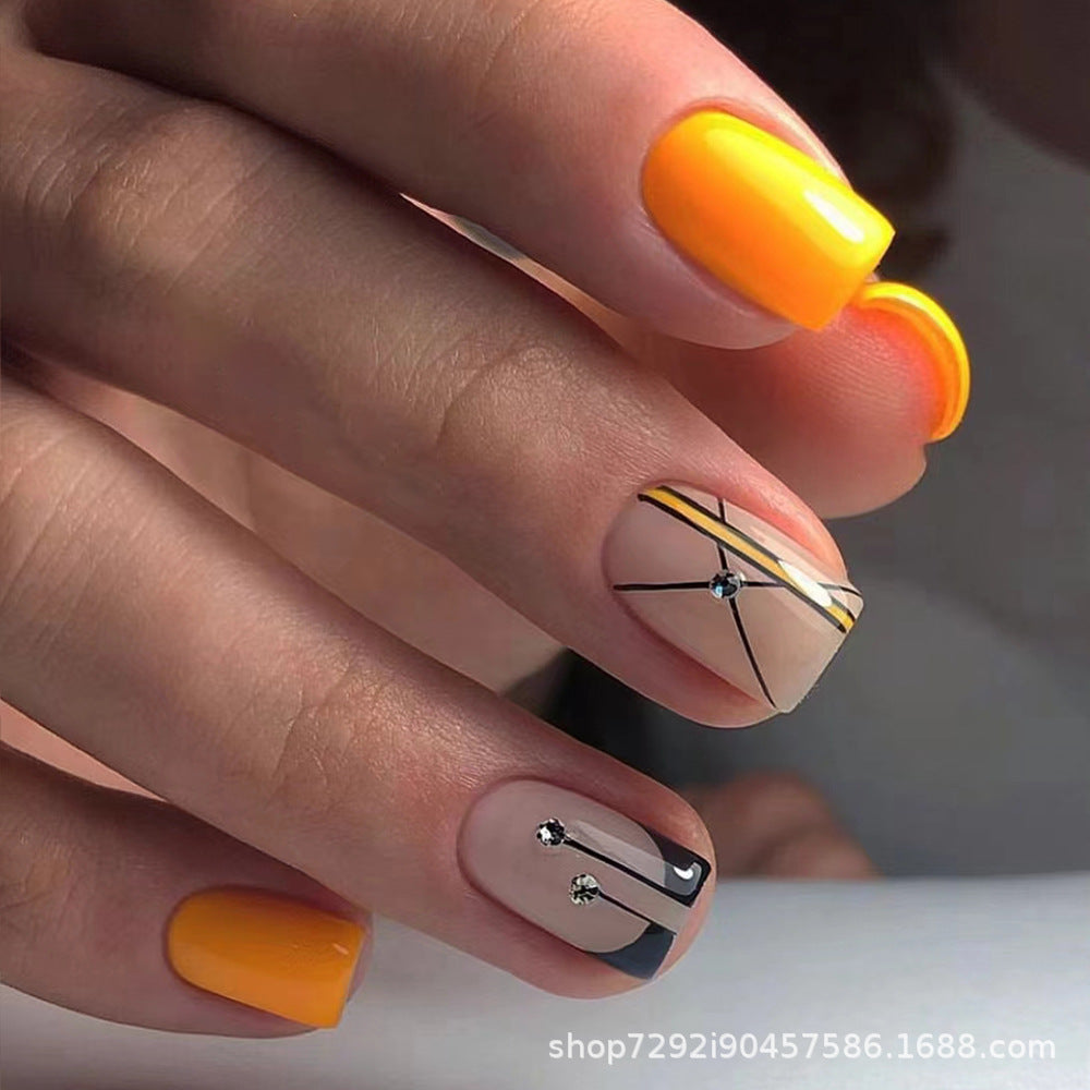 Wholesale 24 Pieces/box Halloween Press-on Nails Kits Nail Stickers ACC-NS-XingNai001