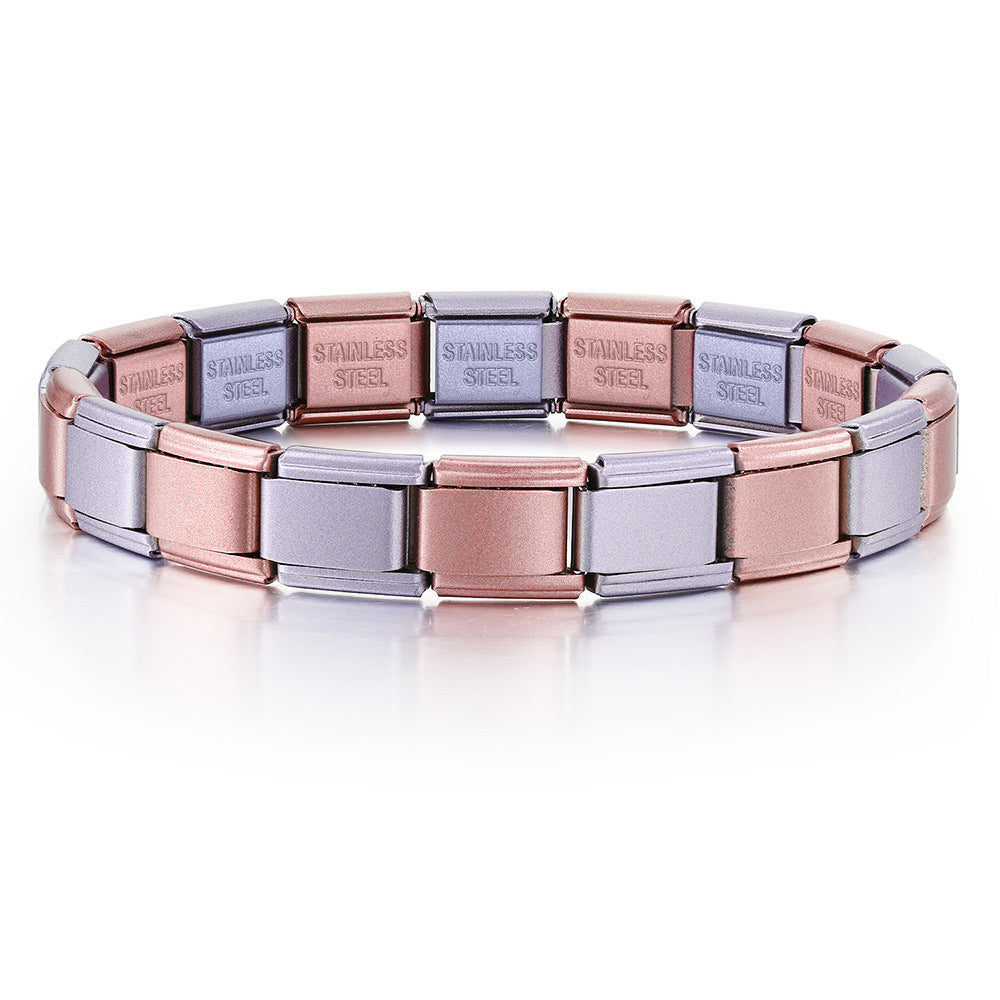 Wholesale Stainless Steel Electroplated Italian Modular Bracelet Chain DIY Fashion Accessory