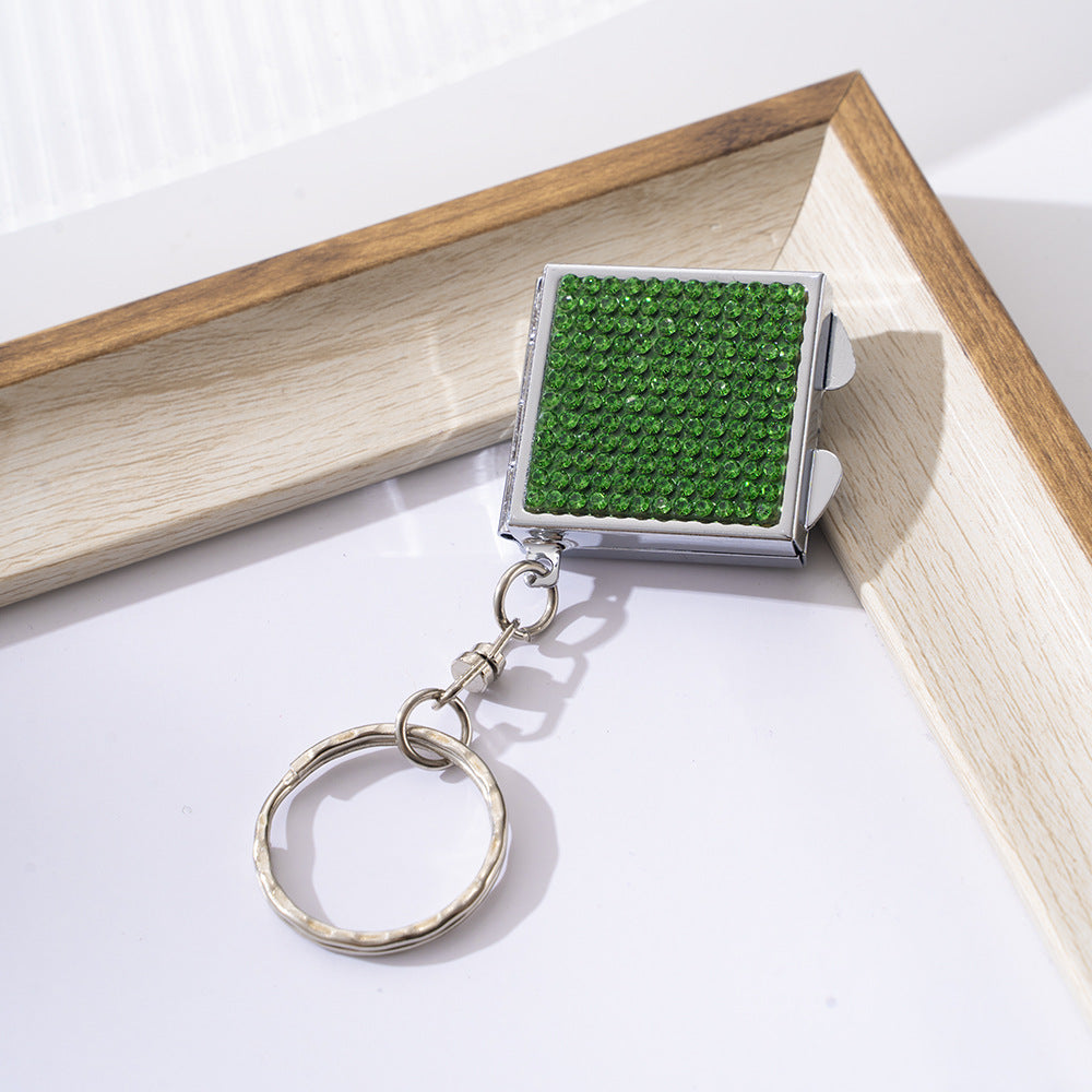 Wholesale Colorful Rhinestone Mini Makeup Mirror Keychains ACC-KC-ZhiYa052