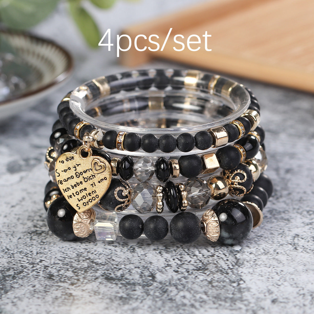 Wholesale Bohemian Retro Ethnic Style Heart Pendant Bracelet ACC-BT-Lijie004