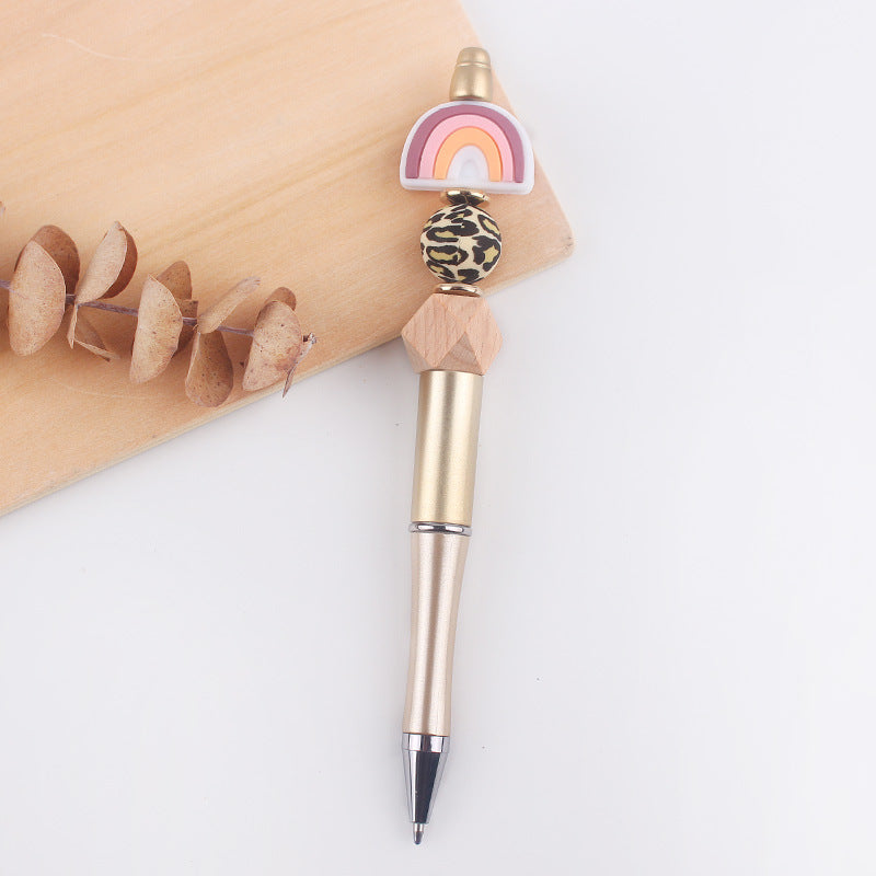 Wholesale beaded pen creative DIY cartoon daisy love silicone gum beaded pen