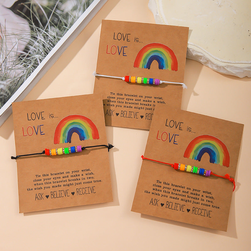 Wholesale  Colorful Rice Bead Bracelet Summer Rainbow