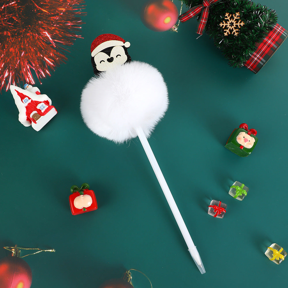 Wholesale Christmas gel pen Santa Claus snowman elk ballpoint pen