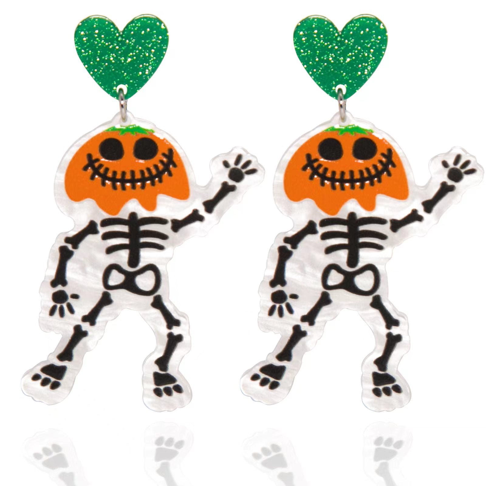 Wholesale  Halloween Funny Pumpkin Ghost Spider Cat Skull Exaggerated Earrings