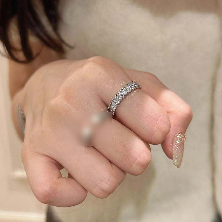 Wholesale Medieval Style Silver Pearl Open Twist Ring for Women - Trendy Fashion Accessory for Everyday Wear