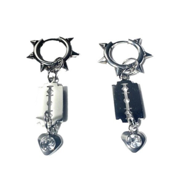 Wholesale Stainless steel blade earrings punk earrings