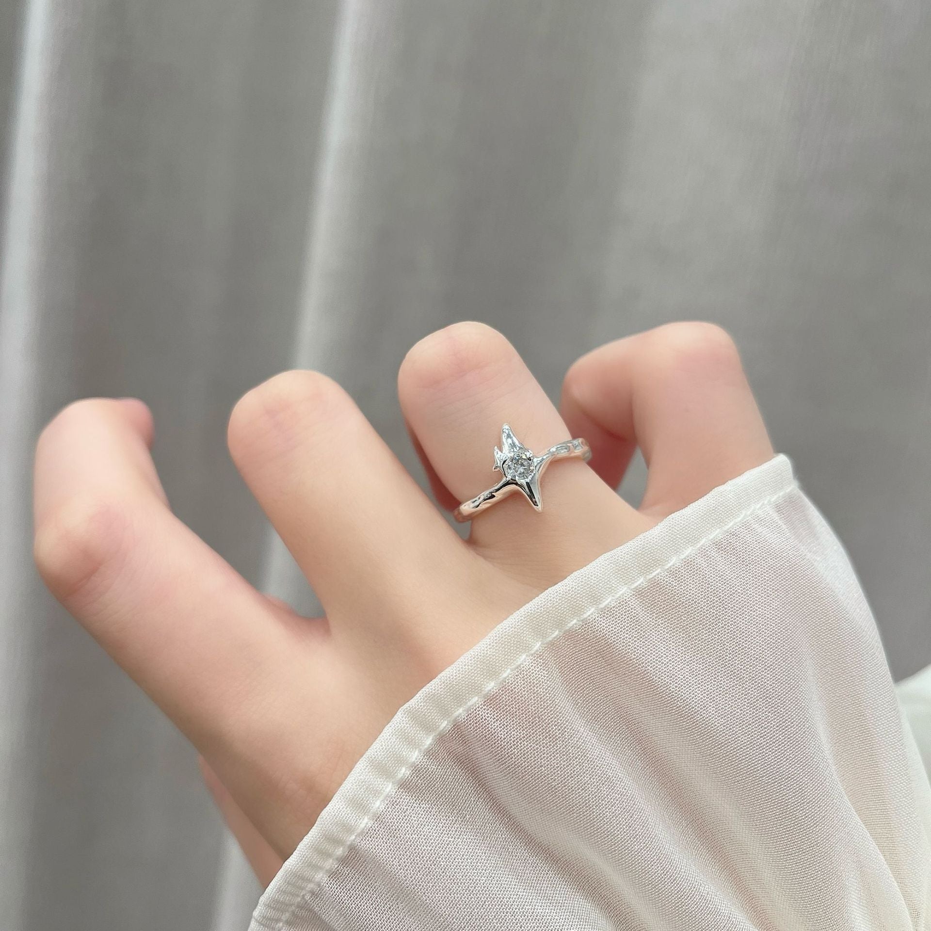 Wholesale Irregular Hollow Opening Ring