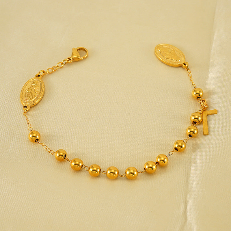 Wholesale stainless steel geometric religious series bracelet