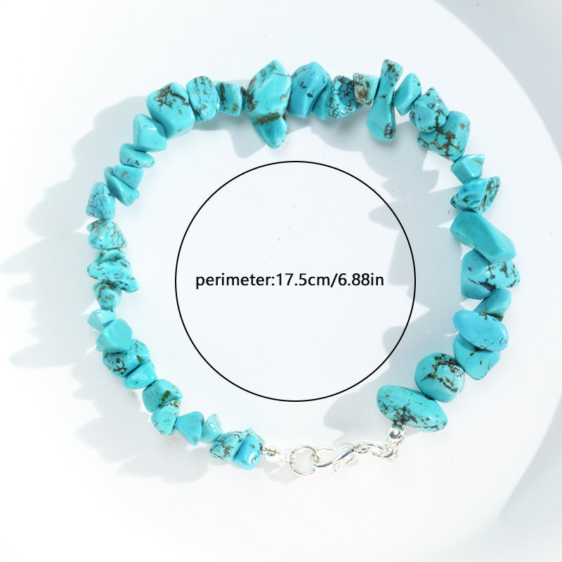 Wholesale Bohemian Colored Natural Stone Crushed Stone Bracelet ACC-BT-XA001