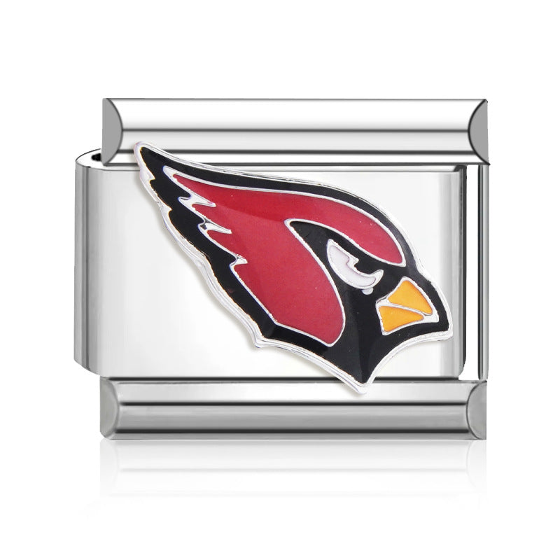 Wholesale 2PCS 9mm Italian Charm Starter Bracelets DIY Rugby Stainless Steel Composable Bracelet