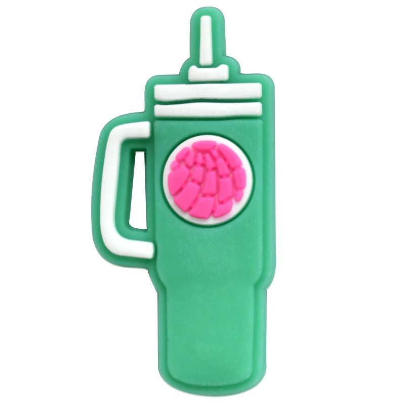 Wholesale  Random 100pcs Love-themed Water Bottle PVC Soft Rubber Shoe Buckle Decoration