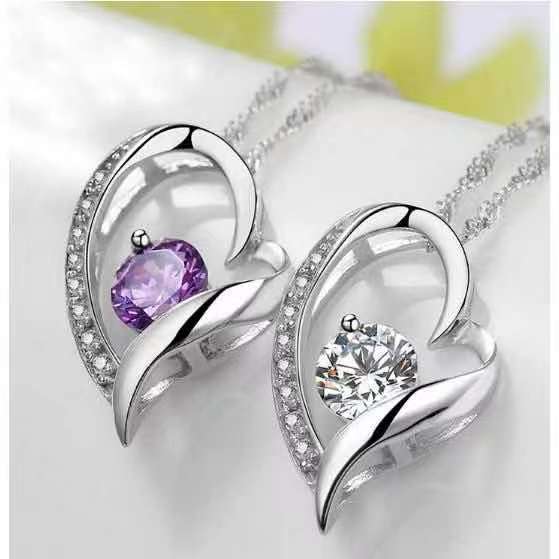 Wholesale S925 Neck Chain Love Heart Shape Necklace