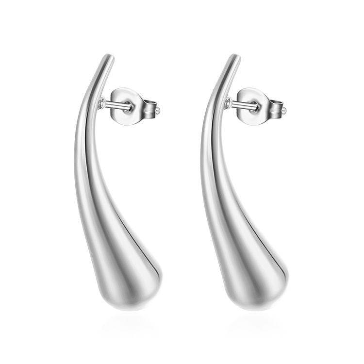 Wholesale Stainless steel 18K gold teardrop earrings