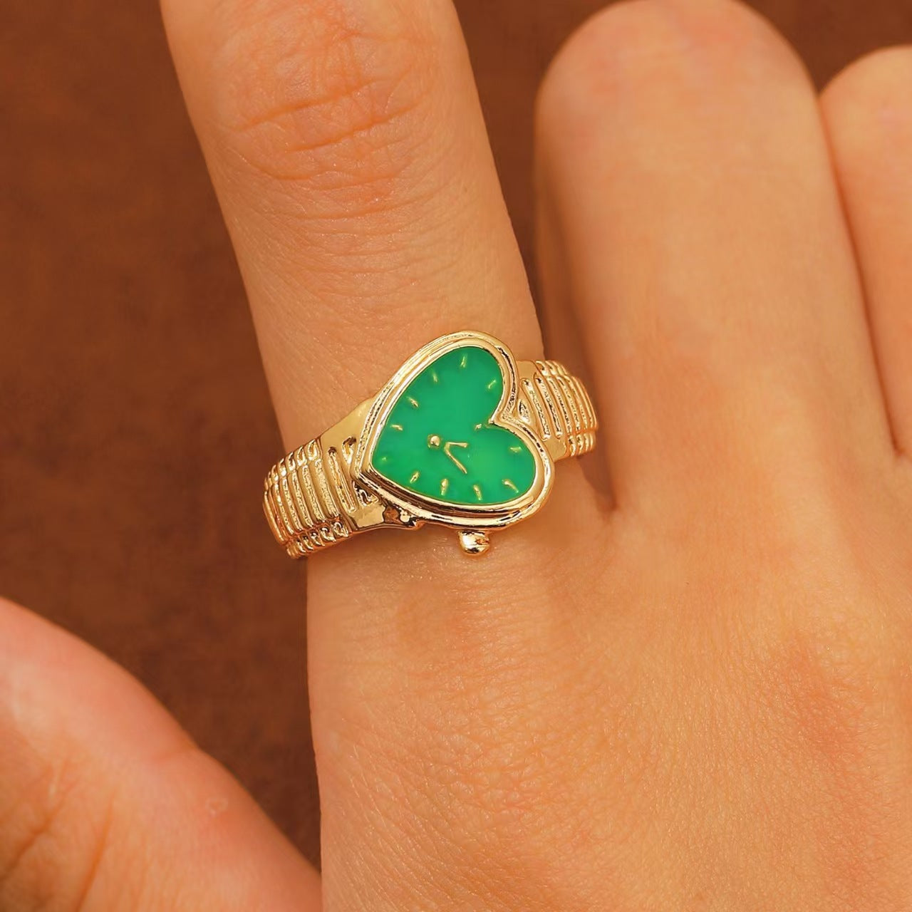 Wholesale copper gold-plated  watch hand open ring