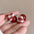 Wholesale red and white plier love red beads earrings